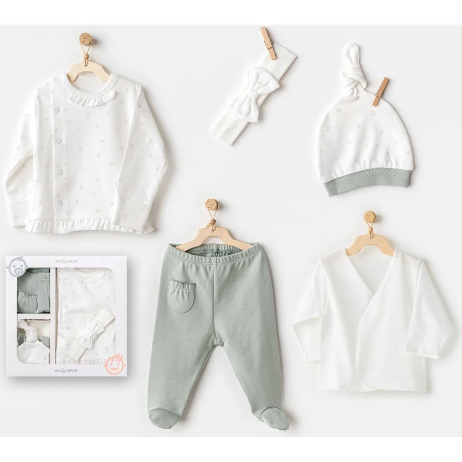 Andywawa AC25130 Cute Bear Friends 5'Li Hastane Çıkışı Green