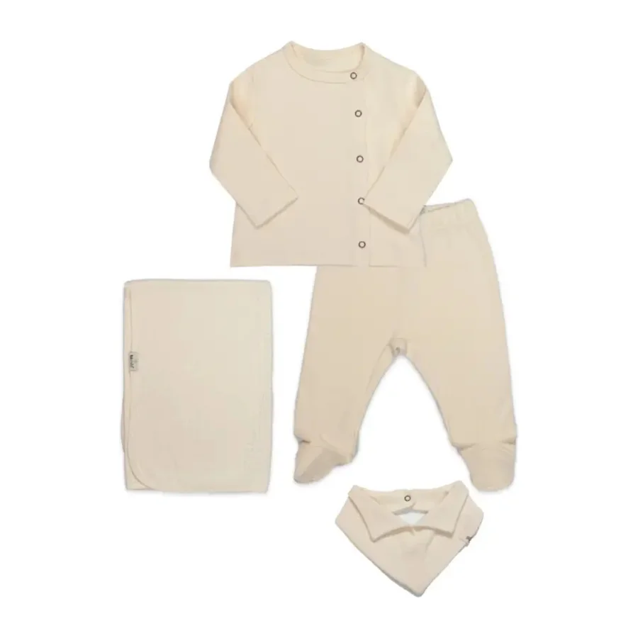 Bistyle Yenidoğan Zıbın Battaniye Gentleman, Ekru