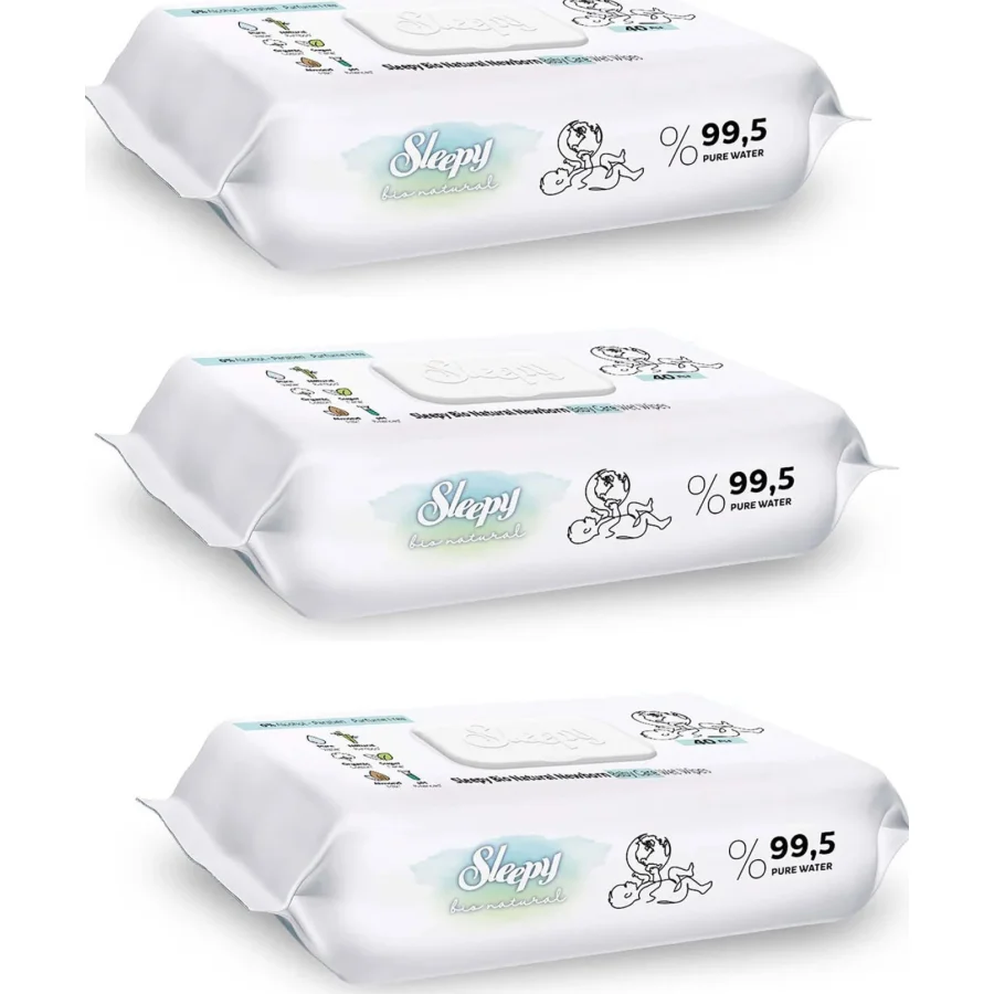 Sleepy Bio Natural Islak Havlu Mendil, 120 Yaprak