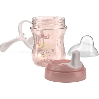 Chicco Yarı Yumuşak Uçlu Alıştırma Bardağı, 6 Ay+, Kız