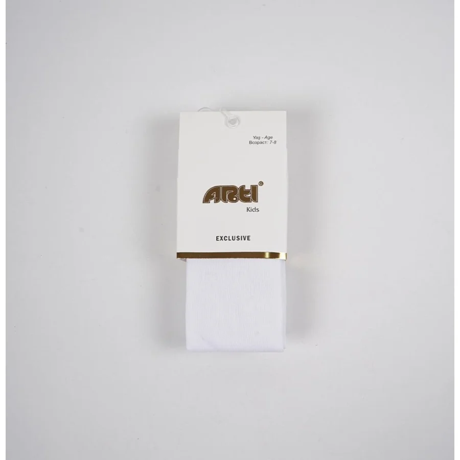 Artı Alona Düz Külotlu Çorap, Beyaz