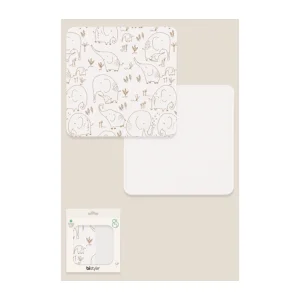 Bistyle Little Elephant Müslin Battaniye, 2'li, Kutulu, 75x75 cm, Beyaz