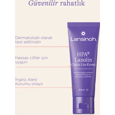 Lansinoh Lanolin Göğüs Ucu Kremi, 40 ml
