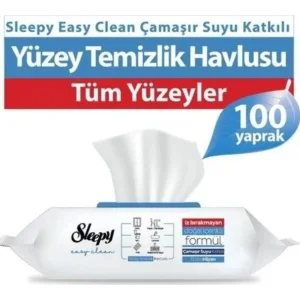Sleepy Çamaşır Suyu Katkılı Yüzey Temizleme Havlusu 100 Adet