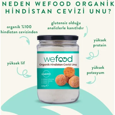 Wefood Organik Hindistan Cevizi Unu, 320 g