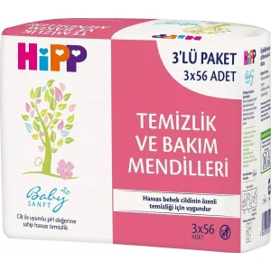 Hipp Temizlik ve Bakım Mendili, 56 Yaprak, 3'lü