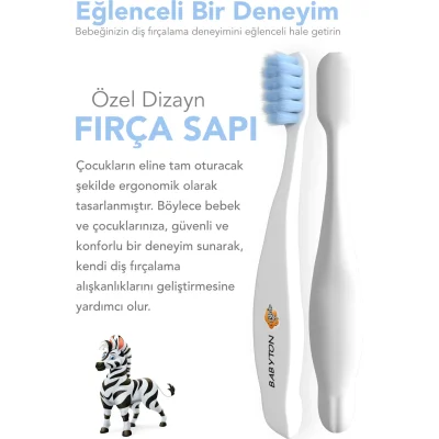 Babyton Bio Ultra Yumuşak Çocuk Diş Fırçası Zebra