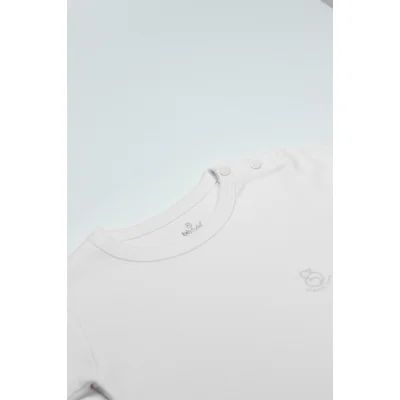 Bistyle Natural Basic Style Uzun Kol Body, Beyaz