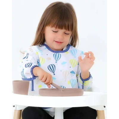 BabyJem Baskılı BLW Kollu Önlük, Balon Desen