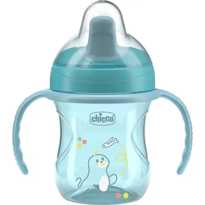 Chicco Yarı Yumuşak Uçlu Alıştırma Bardağı, 6 Ay+, Erkek
