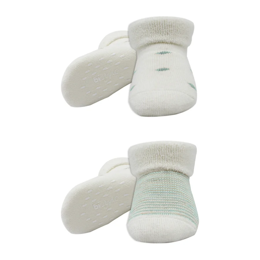 Bistyle Havlu Soket Kaymaz Çorap, 2'li, Nil, Ekru