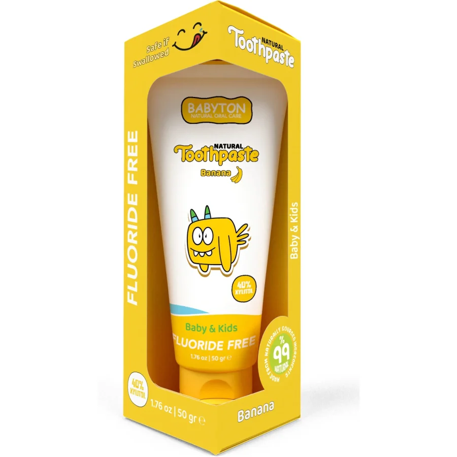 Babyton Organik Doğal Muz Aromalı Diş Macunu, 50 g