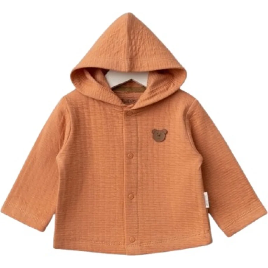 Bebitof Kapüşonlu Bebek Hırka 80153 Kiremit