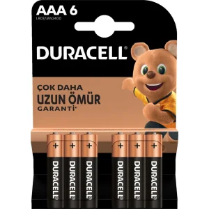 Duracell 6'li AAA İnce Kalem Pil