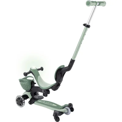 Globber Go Up Baby 360 Scooter, Işıklı, Zeytin Yeşili