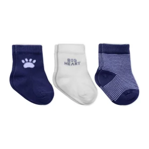 Bistyle Penye Soket Çorap, 3'lü, İndigo