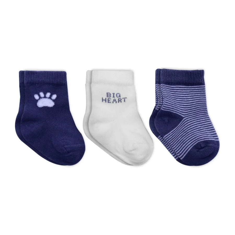 Bistyle Penye Soket Çorap, 3'lü, İndigo