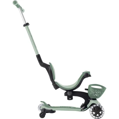 Globber Go Up Baby 360 Scooter, Işıklı, Zeytin Yeşili