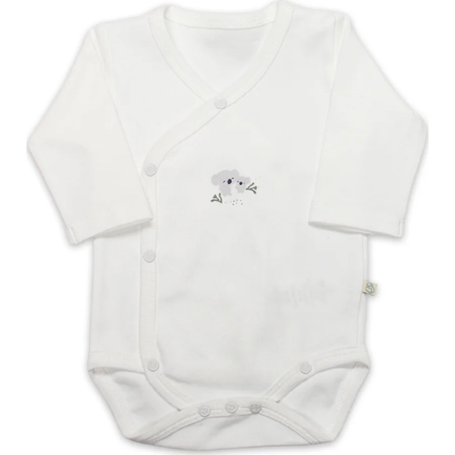 Bistyle Kruvaze Body Uzun Kol Lıttle Koala, Gri