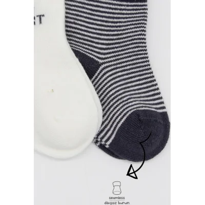 Bistyle Big Heart Penye Soket Çorap, 2'li, Antrasit