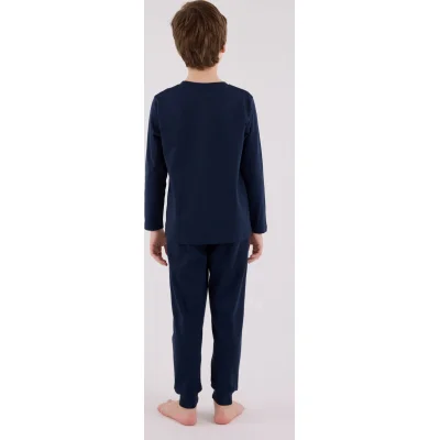 U.S. Polo Assn Uzun Kol Pijama Takım, Lacivert