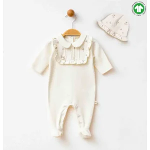 Eslenza Şapkalı Tulum, Krem