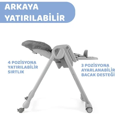 Chicco Polly Magic Mama Sandalyesi, Koyu Gri