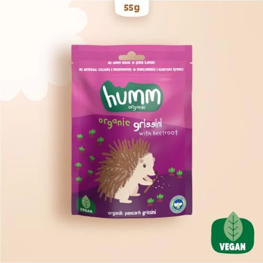 Humm Organik Vegan Pancarlı Grissini, 55 g