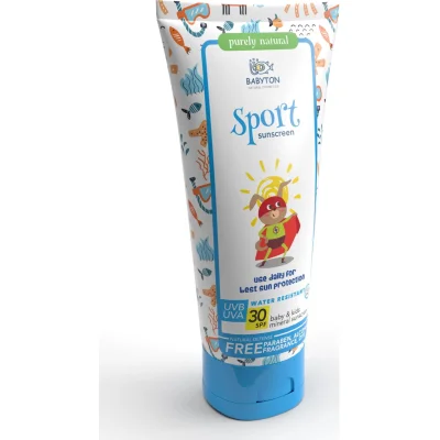 Babyton Bebek ve Çocuklar İçin Suya Dayanıklı Güneş Koruyucu Krem, 100 ml