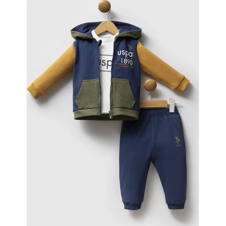 U.S. Polo Assn Takım, 3'lü, İndigo, Hardal