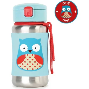 Skip Hop Pipetli Paslanmaz Çelik Suluk, 350 ml, Baykuş