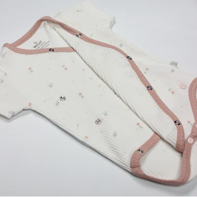 Bistyle Bloom Rose Yarım Kol Badi, 2'li, Ekru, Gül Kurusu