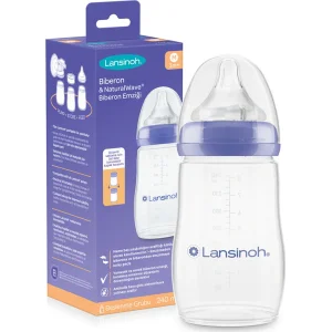 Lansinoh Biberon Natural Wawe Biberon Emziği, 240 ml