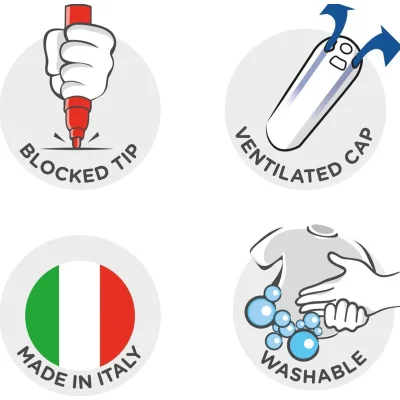 Carioca Kokulu Keçeli Boya Kalemi, 12'li