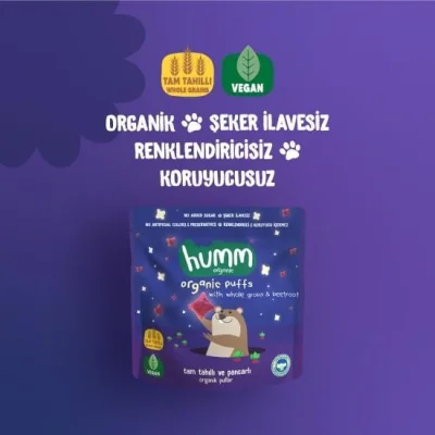 Humm Organik Pancarlı ve Tam Tahıllı Puflar, 30 g