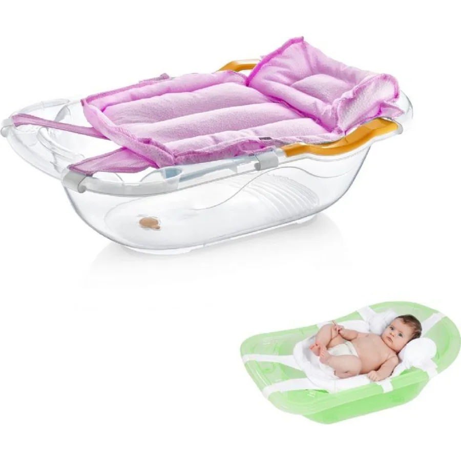 BabyJem Havlu Köpüklü Banyo Filesi, Pembe