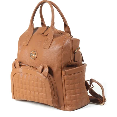 M&Y Kitty Deri Anne Bebek Bakım Sırt Çantası, Taba