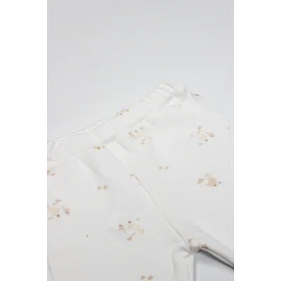 Bistyle Patikli Alt Welcome Baby Duck 16107 Sarı-Ekru, Ekru