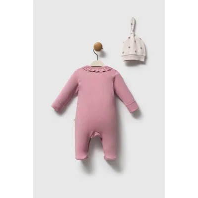 Moi Noi Flowers Şapkalı Tulum, Mürdüm