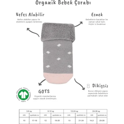 Bistyle Havlu Soket Kaymaz Point Girl, 2'li, Gri, Pudra