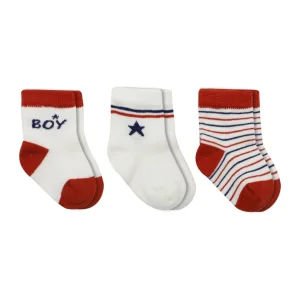 Bistyle Penye Boy And Girl Soket Çorap, 3'lü, Kırmızı