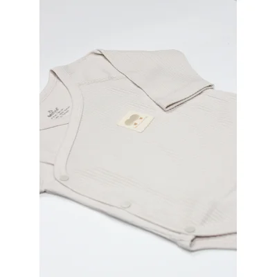 Bistyle Organic Modal Flying Balloons Kruvaze Uzun Kol Body, Bej