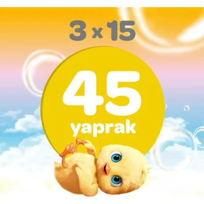 Dalin Klasik Islak Cep Mendil, 15 Yaprak, 3'lü