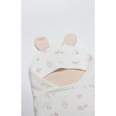 Bistyle Curly Lamb Bel Destekli Kundak, Bej, Mavi, Ekru