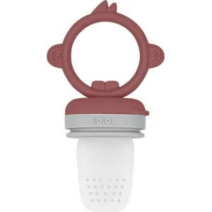 OiOi Silikon Püre Meyve Sebze Emziği, Velvet Rose/Powder Gray