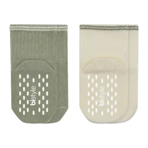 Bistyle Çemberli Basic Penye Kaymaz Soket Çorap, 2'li, Nil