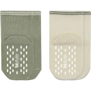 Bistyle Çemberli Basic Penye Kaymaz Soket Çorap, 2'li, Nil