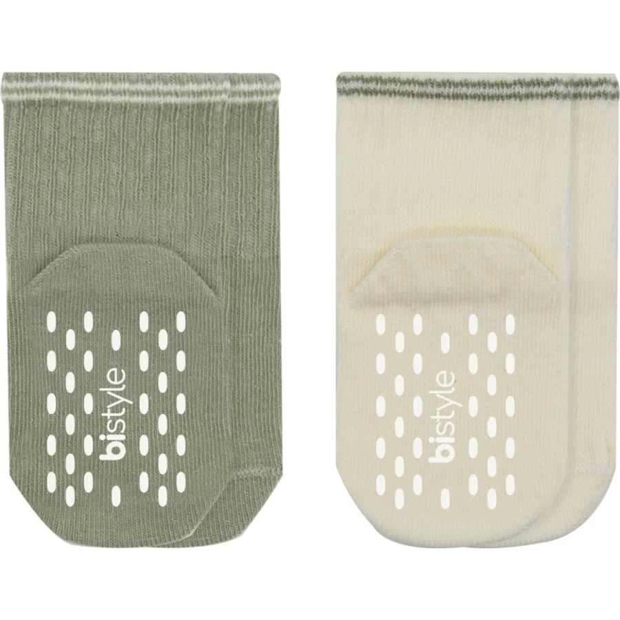 Bistyle Çemberli Basic Penye Kaymaz Soket Çorap, 2'li, Nil