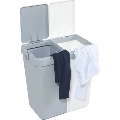 Motek Çok Amaçlı Çift Bölmeli Çamaşır Kirli Sepeti, 80 l