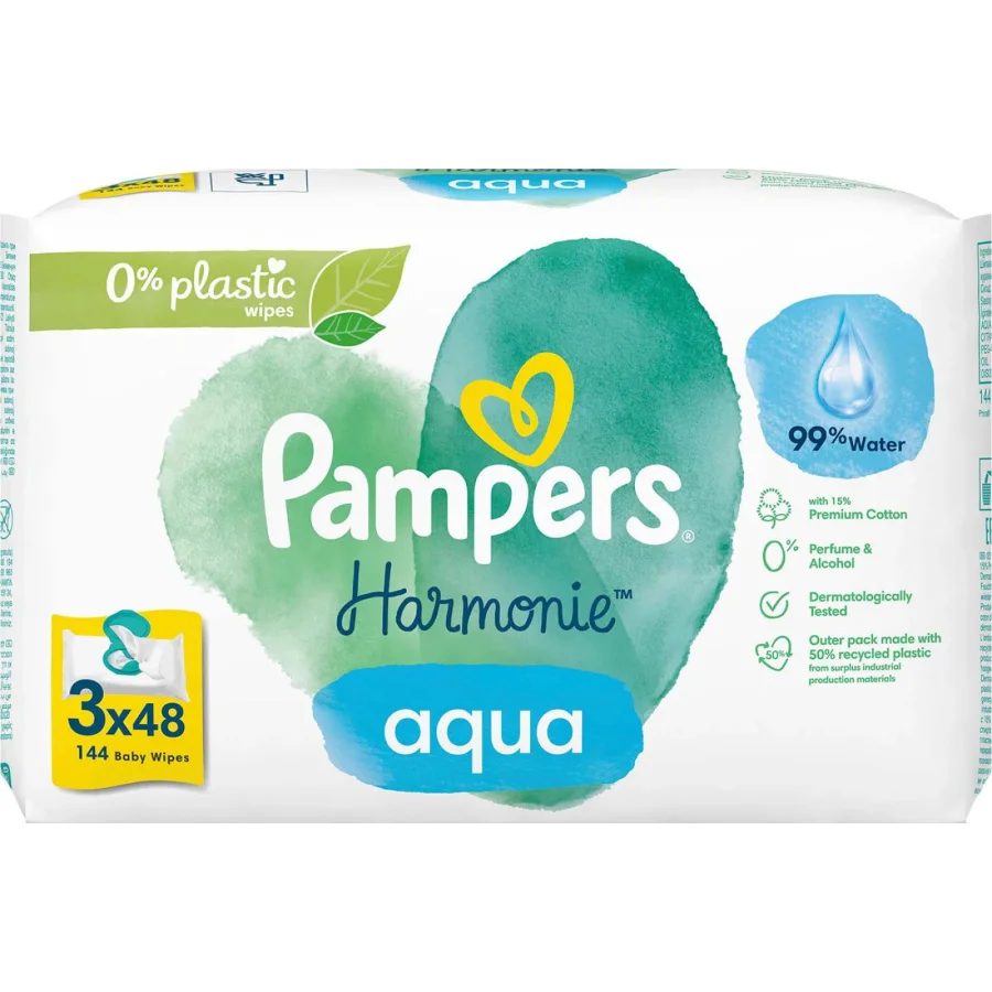 Prima Aqua Pure Islak Havlu Mendil, 3'lü, 144 Yaprak